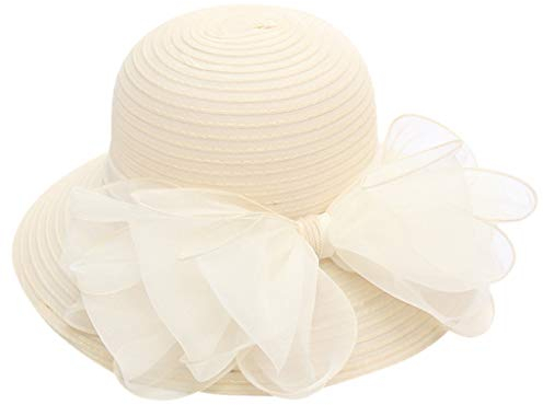 FGUUTYM Hüte Damen Hochzeit Brautparty Hochzeit Hut Kleid British Tea Damen Cap Fascinator Baseball Caps Cap Creme
