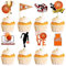 Blumomon 24 Stück Basketball-Cupcake-Topper, Sternsport, Basketball, Rückwand, Cupcake-Picks, Babyparty, Basketball, Spieler, Sportthema, Geburtstagsparty, Kuchendekorationen, Zubehör