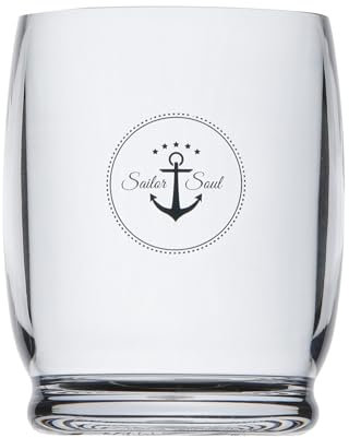 Marine Business Sailor-Bicchiere Acqua-ECOZEN-Set 6u, Blu, Medio