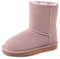 DREAM PAIRS KIDS FuzzyClassic Stivale a Metà Polpaccio per Bambini Antiscivolo Caldo Stivali da Invernali per Ragazzi,Size 30,Tutto Rosa,SHORTY-K