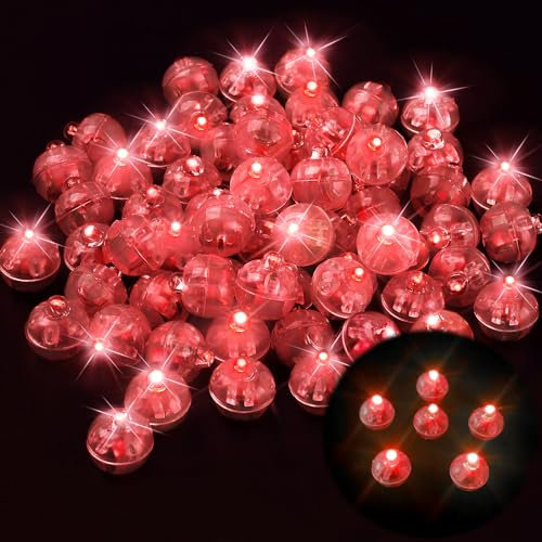 YeahBoom 120 Stück LED Ballons Lichter,Mini Bunt Led Ballonlichter,Runde LED Ballons Lichter,Runde Party Licht,Flash Buntes Licht,für Geburtstag Hochzeit Halloween Weihnachten Dekoration
