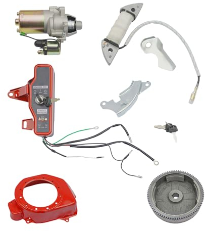 EurHomePlus Kit di avviamento elettrico, per Honda GX200, 6,5 CV, GX160, 5,5 CV, starter elettrico, motore+pule di ricarica e generatori con magnete di avviamento