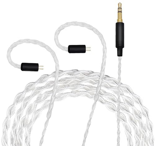 ASHATA 3,5 Mm auf 2-poliges 0,78 Mm IEM-Kopfhörer-Audiokabel für TFZ QDC AS12 AS16 ZSX ZSN ZS10 Pro EDX, UE 18Pro KBEAR, TRN CCZ CCA Ersatz-Sound-Kopfhörerkabel, 1,2 M