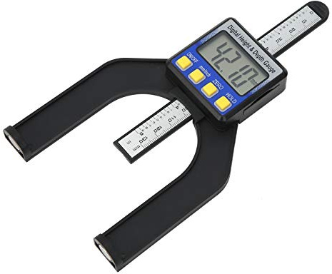 Risegun Étrier de profondeur numérique pour le travail du bois - Outil de mesure 0 à 80 mm - Pied à coulisse magnétique