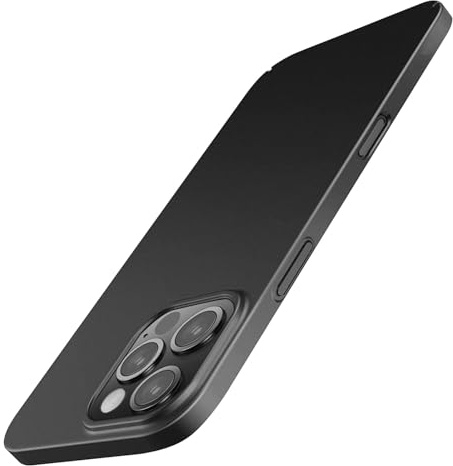 Galful Ultra Dünne iPhone 16 Pro Slim Case, Matte Hart PC Hardcase Hülle, Stoßfeste Kratzfeste Schutzhülle Mit Mattierter Textur Bumper Cover - Schwarz