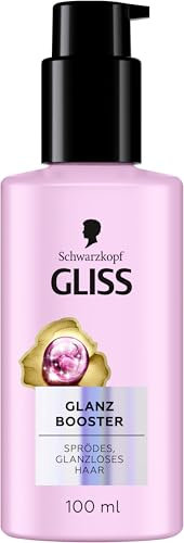 GLISS Glanz Booster Haarserum (100 ml), Haarpflege-Serum sorgt für brillanten Glanz, Leave in Haarpflege für langanhaltend seidiges, 100% stärkeres Haar