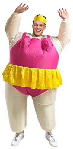 Wicked Costumes Adult Funny Inflatable Funny Ballerina Fancy Dress Costume