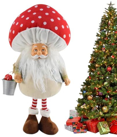 Pilz- -Figuren, Pilz- , Küchendekoration, Winterfest, sitzende Oma, Figur für Bücherregal, Bücherregal