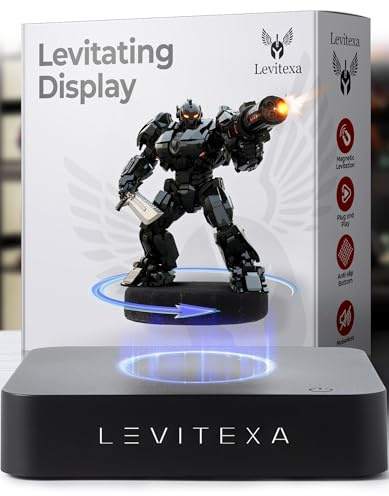 Levitexa Nimbus Schwebendes Display - Schwebendes Display, schwebender Display-Ständer, schwebende Dekoration, Magnetanzeige, Magnetschwebefunktion für Figuren und Spielzeug, quadratische Basis