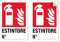 2 Cartelli Adesivi misura 20x30 cm per Estintore, in Vinile, con laminazione protettiva: antigraffio e anti UV, pittogramma estintore segnaletica di sicurezza.