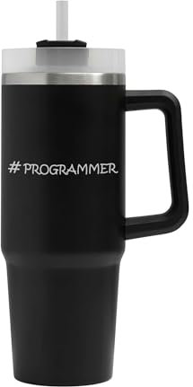 Hashtag Programmer Coder Software Big Tumbler, Hashtag Programmer Coder Software Mug, Insulated Flask, Large Mug