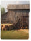 Wooden Barn Countryside Printed 13 Inch Laptop Sleeve PU Leather Shockproof Notebook Computer Bag Cover Tablet Carrying Case