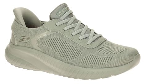 Skechers Damen BOBS Squad Chaos Current Muse Trainer, Olive Textile, 36 EU