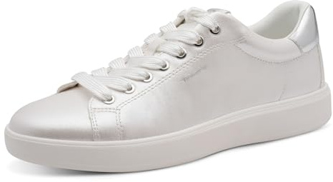 Tamaris Damen Sneaker Synthetik, weiß, 39 EU