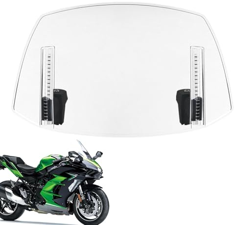Motorrad Windabweiser Aufsatz, Verstellbare Clip On Windschild Spoiler, Moto Windschutzscheibe Erweiterung, Windschild Spoiler Aufsatz, Acrylsäure Windluft Deflektor Für Die Meisten Motorräder