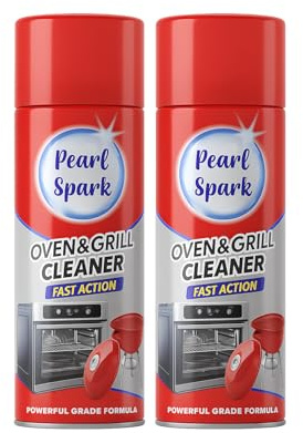 2x Pearl Spark High-Pressure Foam Cleaner – Heavy-Duty Oven, Grill & Barbecue Degreaser Spray – Cuts Through Burnt-In Grease & Grime – 2 x 400ml (Double Pack)