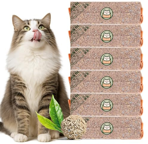 Noisy Lion Grüner Tee Katzenstreu – überlegene Geruchskontrolle, spülbar, ultra saugfähig, schnell trocknend, natürliche Inhaltsstoffe, wasserlöslich, staubfrei, weniger Streuung (Kubikpackung