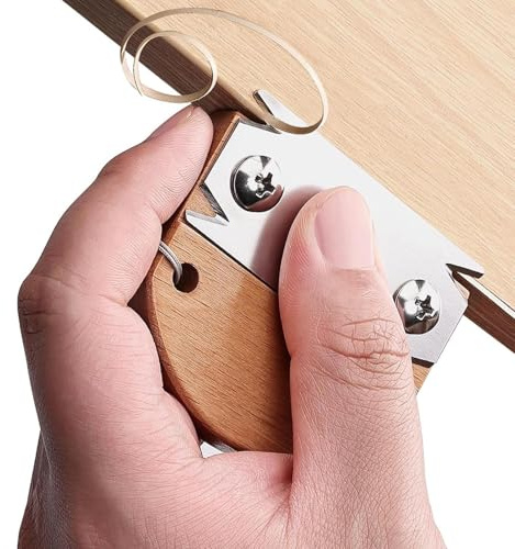 Hozaenwa Kantenschneider | Ergonomischer Bandierer für Ecken - Edelstahl Kanten Entgratung Handhobel - für Laminat Sperrholz Melamin Gipskartonplatte Trockenbauwand Schrankbau Modellbau