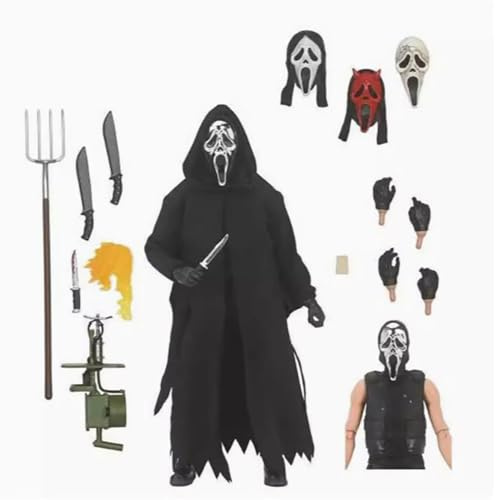Starida Ghostface Figur Black Robe Anime Horror Actionfigur Modell 18 cm PVC Statue Home Desk Ornament Collection Geschenk Halloween Dekoration