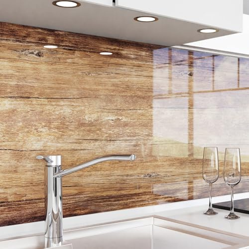 danario Küchenrückwand selbstklebend, Glasoptik 0,8 mm - Spritzschutz Küche | Die smarte Alternative zu Glas. Nur bei uns: Ablösbar & mieterfreundlich. Überbrückt Fliesen