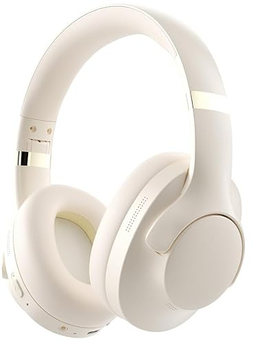 Rebocico Active Noise Cancelling Headphones Wireless Bluetooth for Travel | Over Ear Headphones with Mic, ANC, Bluetooth 5.4, 100H Playtime, Rich Stereo Sound, Foldable Design and Soft Ear Cushions