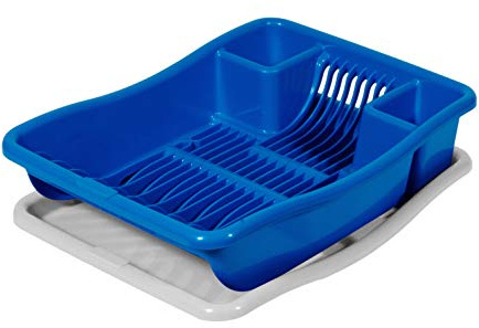 CURVER 175326 Abtropfgestell, Harz, Blau, 39 x 29 x 10 cm