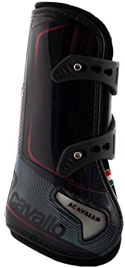 Acavallo Gamaschen Opera Gel Lined Elastic Größe: 3 Farbe: schwarz/rot