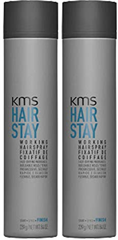 KMS California HAIRSTAY Working Spray Voc >55% 300ml x2 = 600ml - NEU