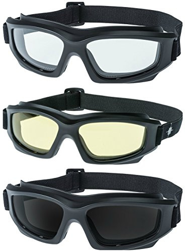 Get Lost Helmets Motorcycle Goggles For Men: Heavy-Duty Motorcycle Riding Goggles w/Hard Case, Cleaning Cloth, & Pouch