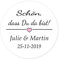 eKunSTreet® 48 Stück personalisiert Rosa Herz Hochzeitssticker - 'Schön, dass Du da bist!' Aufkleber - 4 cm Runde Papieraufkleber Etiketten für Hochzeit,Gastgeschenk,Tischdeko,Flaschen,Tüten - Rd 108