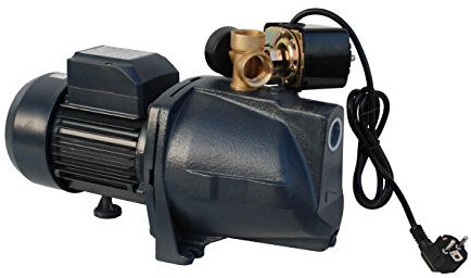 Wasserpumpe 1800 W 230V 6000 L/Std inkl. Druckschalter, Manometer und 5 Weg Ventil Jetpumpe Gartenpumpe Laufrad Messing