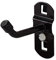 ADB Werkzeughalter Lochwand Haken Halter 25, 50, 75, 100, 150, 200 mm mit schrägen Hakenende Zubehör, Farbe (RAL):Tiefschwarz (RAL 9005), Länge:25 mm