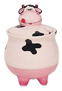 Di&Gi Zuccheriera Ceramica Mucca Con Tappo 3d