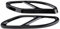 VOBOR Auspuffblenden Abdeckung, 1 Paar Auto Edelstahl Auto Auspuffblende für Benz GLC C E-Klasse C207 Coupe 14-17 (Farbe : Black)