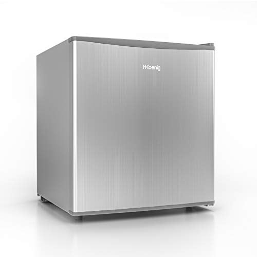 H.Koenig Mini réfrigérateur Frigo FGX490 Gris, 45L Compact, Silencieux, Porte Réversible, Thermostat Réglable, Compartiment Glaçons 4L, Pieds Réglables, 39 dB