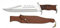 KOSxBO Jagdmesser im Stil von Rambo 3 Messer - First Blood Part III - Outdoor - Survival - Jagd - Holzgriff - Mega Kult Bushcraft Messer mit Lederscheide