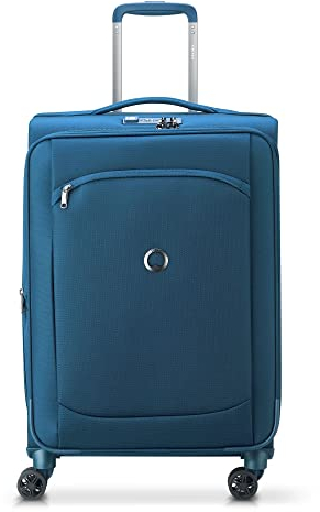 DELSEY PARIS - MONTMARTRE AIR 2.0 - Valise soft extensible recycle - 4 double roues - 68x43x29cm - M - Bleu Clair