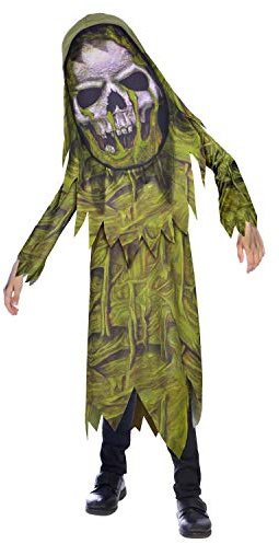 amscan - Unisex Kids Halloween Big Head Swamp Zombie Costume Age: 4-12 Years