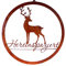 Rostalgie Edelrost Kranz mit Hirsch Hereinspaziert D35 cm Geschenk Dekoration Schild