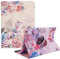 Étui Rotatif pour iPad 9,7 6ème Génération, 5ème Génération/iPad Air 2/iPad Air – Support Rotatif à 360 Degrés Housse de Protection avec Mise en Veille Automatique (Peony Flower)