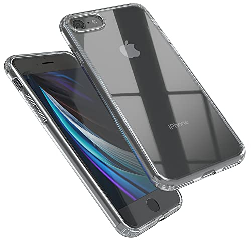 EAZY CASE Custodia Premium Crystal in TPU compatibile con iPhone SE 2022 in silicone con protezione per fotocamera, cover sottile, custodia per smartphone, cover in silicone, backcover trasparente