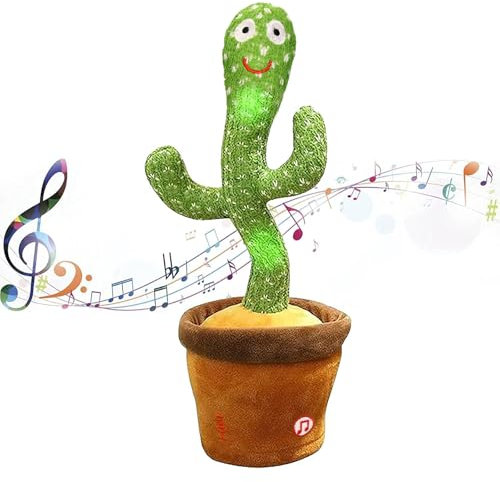 seOSTO Cactus Ballerino,Volume Regolabile Cactus Che BallaEe Ripete, Ciochi Musicali Con 10 Canzoni Per Bambini
