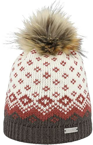 Eisglut Damen Oleal Beanie-Mütze, Dark Taupe, Einheitsgröße