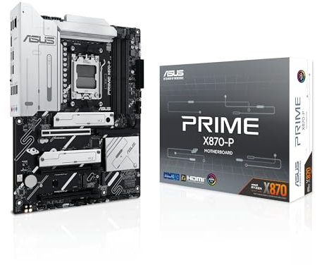 ASUS Prime X870-P - Placa Base AMD ATX, 14+2+1(80A) etapas de alimentación, PCIe 5.0 x16 Compatible con GPU de última generación, 4X M.2, DDR5, PCIe Q-Release
