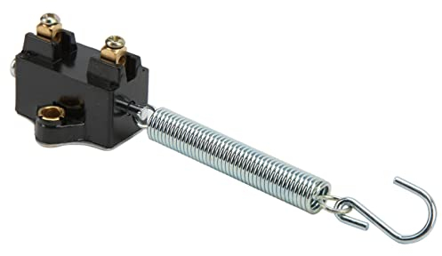 Keenso Auto Bremslichtschalter, Universal Auto 12V Bremslichtschalter Auto Normalerweise Offen Federhaken Zugbremslichtschalter 180008 Autoschalter