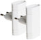 Lot de 2 douilles de cambriolage plat (double double) Ladron plat mur fin adaptateur prise de terre 2 prises 10 A (250 V) Blanc Idéal pour montage derrière des espaces étroits