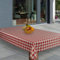 laro Wachstuch-Tischdecke Abwaschbar Garten-Tischdecke Wachstischdecke PVC Plastik-Tischdecken Eckig Meterware Wasserabweisend Abwischbar AP, Muster:Rot Weiß Karo, Größe:140x1000