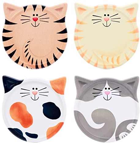 Cisolen Lot de 4 dessous de verre absorbants en céramique avec fond en liège pour tasses, tasses, décoration de salon