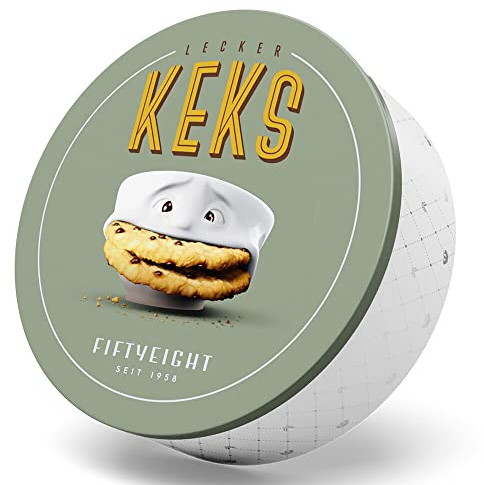 FIFTYEIGHT PRODUCTS / Blechdose „Lecker Keks“ - Vintage Edition (Fassungsvermögen: ca. 2,5 Liter, Made in Germany)