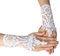Uposao Frauen Spitze Handschuhe,Kurz Spitzenhandschuhe Hochzeit Braut Hochzeitshandschuhe UV-Schutz Fingerlose Handschuhe Damen Mädchen Party Tea Halloween Karneval Kostüm Zubehör,Weiss